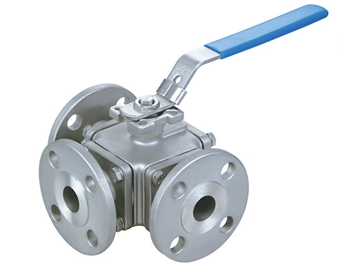 شیر بال ولو سه راهی فلنج دار یا Flanged three way valve
